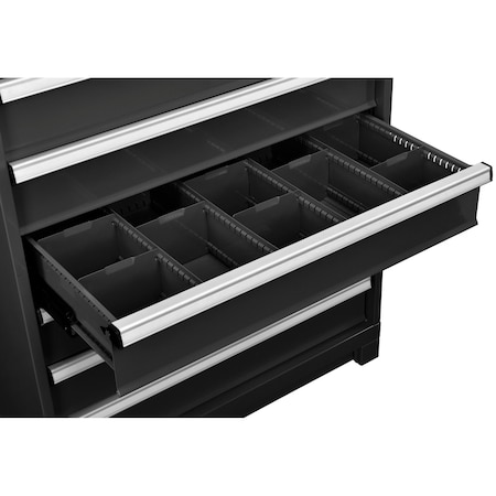 Global Industrial Dividers for 6inH Drawer of Modular Drawer Cabinet 36inWx24inD, Black 316073